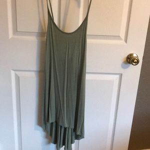 Green backless coverup dress